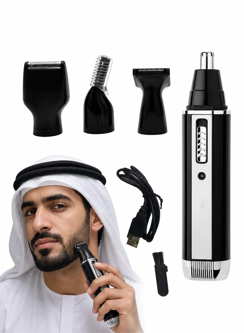 Daling Facial Hair Trimmer, All-in-1 Eyebrow Trimmer Electric Razor for Men, Rechargeable Facial Hair Shaver Detail Trimmer with Rinseable Blade for Face Beard Neck - Image 1