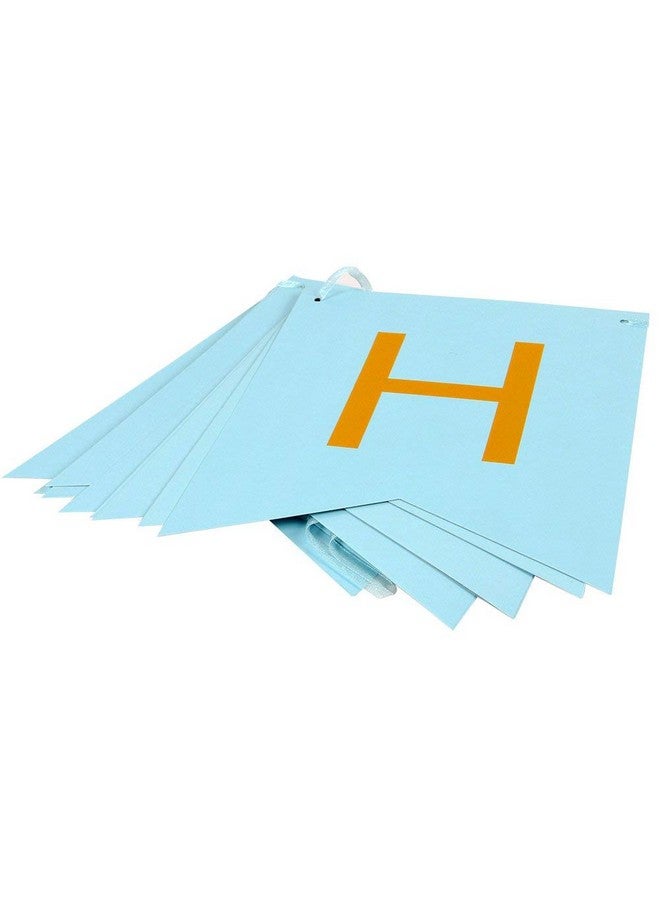 Propsicle Birthday Cardboard Blue Pack of 1 Fishtail Banner Party Decoration Item With Ribbon Boy Prince Theme Bunting - Image 4