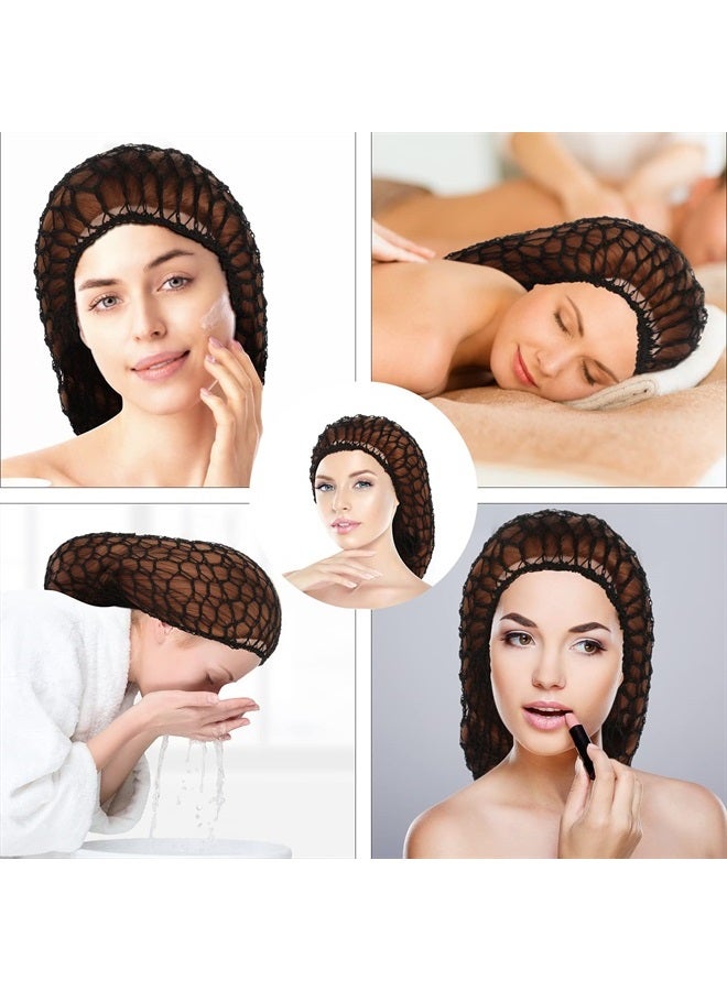 WLLHYF 2 Pieces Mesh Hair Net Rayon Knit Snood Hat Crochet Hair Wraps Sleep Cap Mesh Soft Hairnet Large Hair Cover Ornament Accessory for Women Girls Long Straight Thick Curly Hair - Image 5
