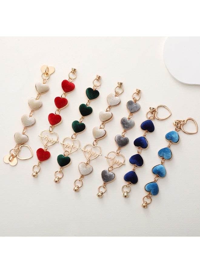 NIBEMINENT Phone Charm/ Chain Strap for Women Girls, Plush Love Cell Phone Case Lanyard Wrist Strap，K1444/Wine Red - Image 2