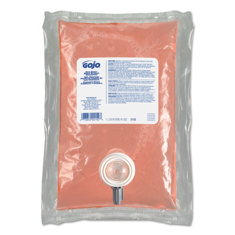 Gojo 1000 Milliliter Spa Bath Body Hair Shampoo 8 case - Image 1