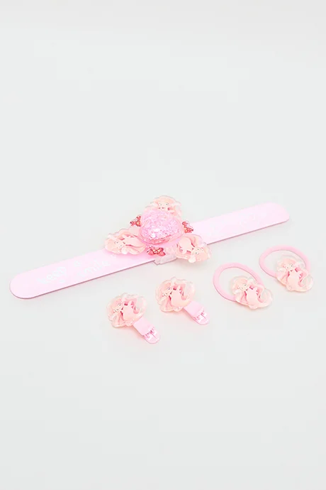 R&B Hair Accessories & Slap Bracelet Set