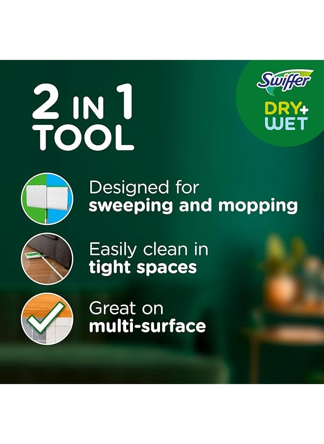 Swiffer - Sweeper 2 In 1 Mops For Floor Cleaning Dry And Wet Multi Surface Floor Cleaner Sweeping And Mopping Starter Kit Includes 1 Mop + 19 Refills 20 Piece Set - Image 1