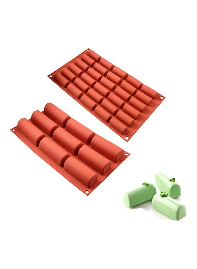 NIBEMINENT 2-Piece Cake Dessert Mold Brown 30x17.5x3.5cm  - Image 3