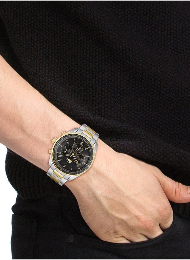 LACOSTE - ساعة يد رجالية كرونوغراف دائرية الشكل من الستانلس ستيل 2011348 - 42 ملم - Image 1