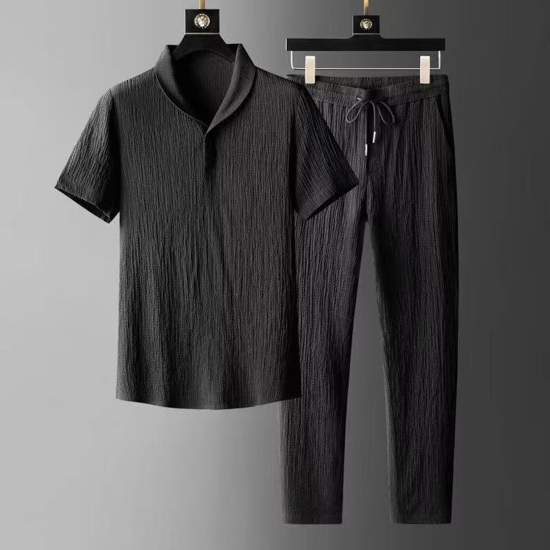 2024 Mens Summer Casual Suit Slim Trendy Luxury Sportswear White - Image 2