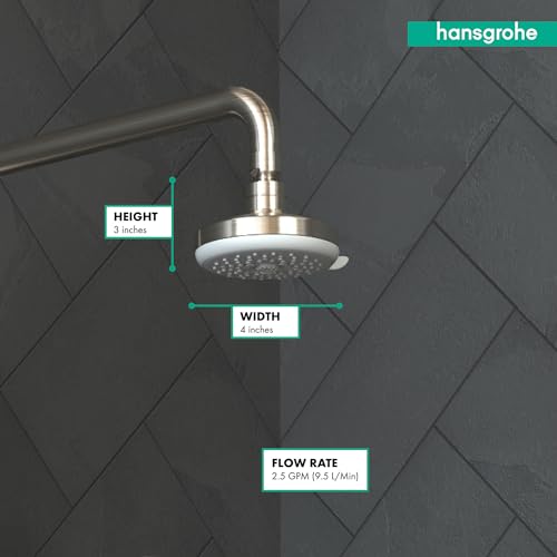 hansgrohe 100 Showerhead E 3-Jet, 2.5 GPM - Image 4