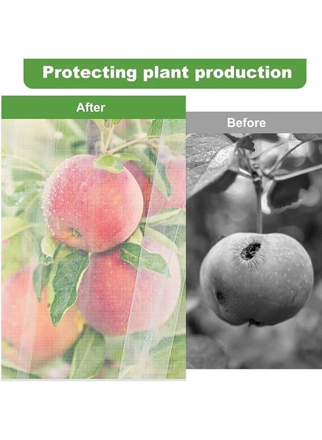 2-Pack Large Fruit Tree Netting Cover with Zipper & Drawstring, Transparent Garden Insect Bird Barrier Mesh Screen - Image 3
