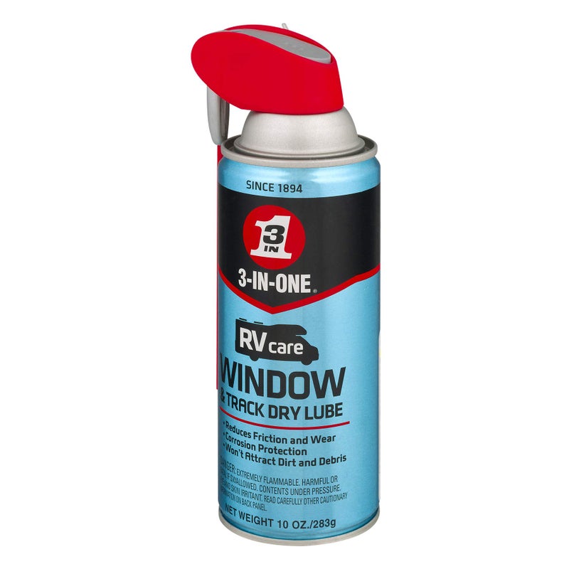 3 in one 3-IN-ONE RVcare Window & Track Dry Lube with SMART STRAW SPRAYS 2 WAYS, 10 OZ - Image 3
