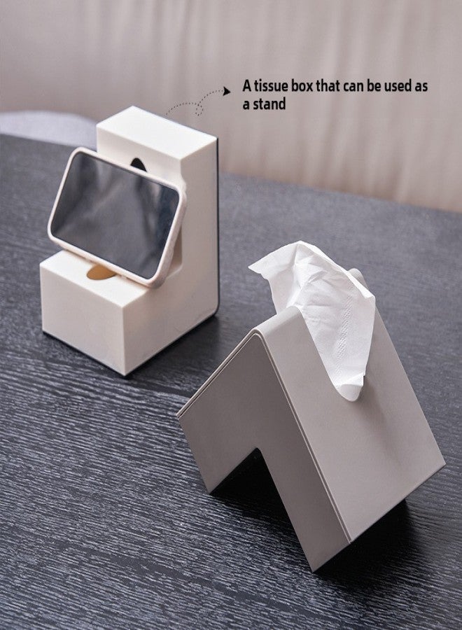 Japanese Style Creative Ins Style Tissue Box Internet Celebrity High-Looking L-Shaped Tissue Box Living Room Facial Tissue Box Wholesale(pure black) - Image 2