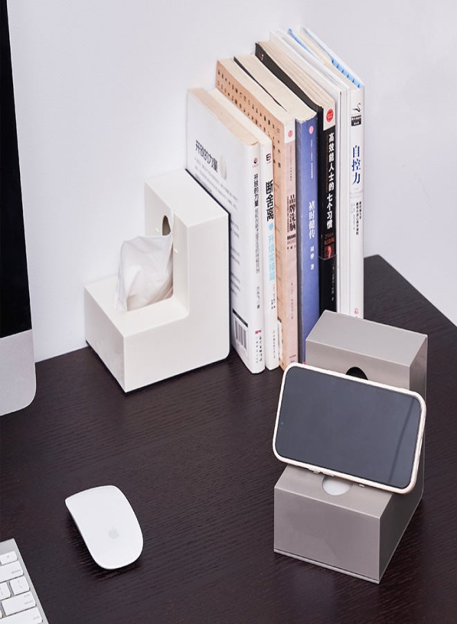 Japanese Style Creative Ins Style Tissue Box Internet Celebrity High-Looking L-Shaped Tissue Box Living Room Facial Tissue Box Wholesale(pure black) - Image 3