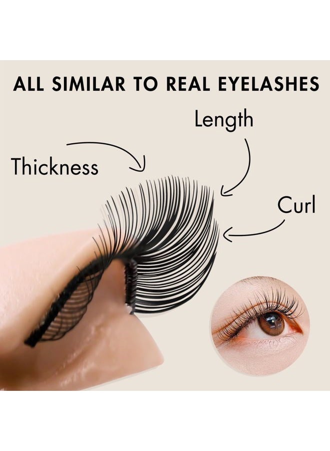 Embagol Multifunction Replaced Eyelids Makeup for Training Head Removable Realistic Eyelids Eyelash Training (3 Pair (Pack of 1)) - Image 2