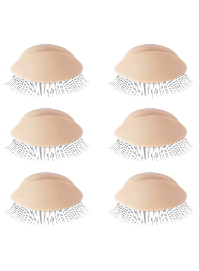 Embagol Multifunction Replaced Eyelids Makeup for Training Head Removable Realistic Eyelids Eyelash Training (3 Pair (Pack of 1)) - Image 1