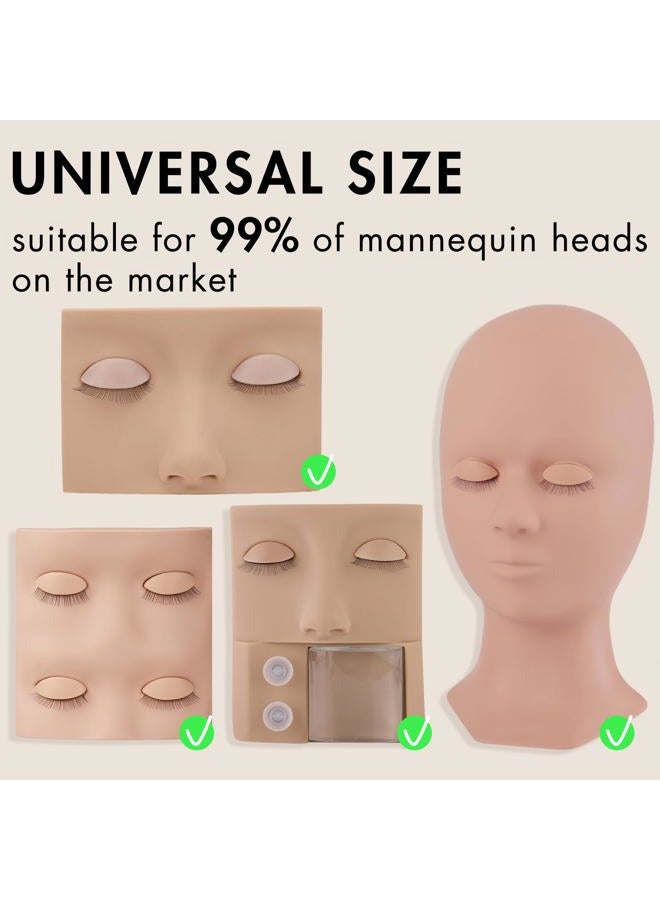 Embagol Multifunction Replaced Eyelids Makeup for Training Head Removable Realistic Eyelids Eyelash Training (3 Pair (Pack of 1)) - Image 4