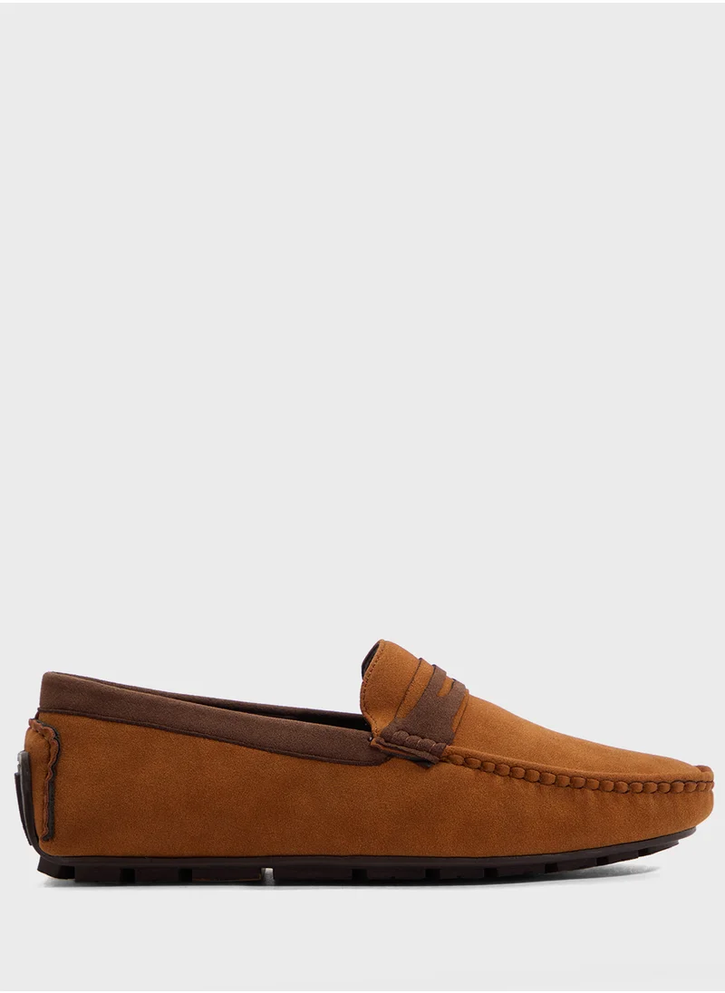 روبرت وود Color Block Suede Loafers