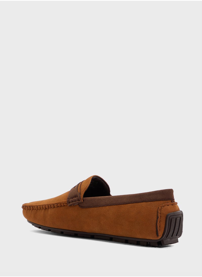 Robert Wood Color Block Suede Loafers  - Image 2