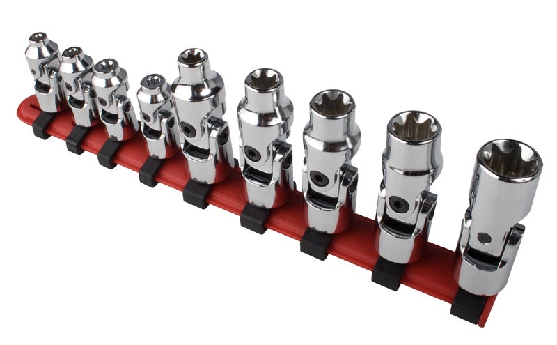 SUNEX TOOLS 9912 14Inch Drive Universal External Star Socket Set 14Inch 38Inch 9Piece