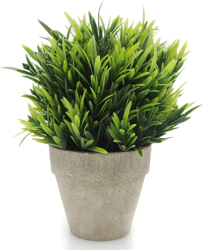 Velener Artificial Grass Potted Plant Emerald Green Home Decor Pumpkin Topiary Outdoor Indoor Fall Plants Home Decor Accents Coastal Kitchen Countertops Classroom Farmhouse Christmas Decor