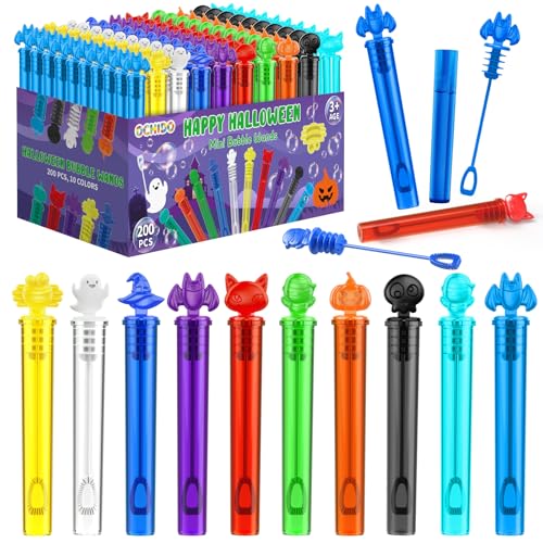 OCHIDO Halloween Party Favors for Kids Goodie Bag Fillers Gifts 200 Pack Halloween Themed Mini Bubble Set for Halloween Treats School Classroom Rewards GiftsTrick Or Treat Goodie Toys Bulk - Image 1