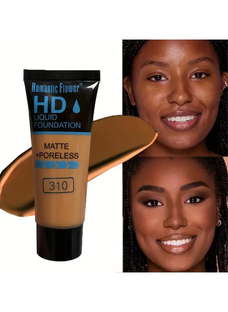 Contouring & Concealing Liquid Foundation, 1pc Pack, Three Shades Available, Lightweight Liquid Foundation with Excellent Concealing Effect, Natural Finish, Covers Blemishes,, and Facial Imperfections - Image 1