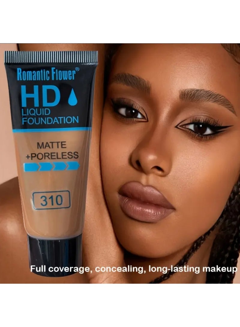 Contouring & Concealing Liquid Foundation, 1pc Pack, Three Shades Available, Lightweight Liquid Foundation with Excellent Concealing Effect, Natural Finish, Covers Blemishes,, and Facial Imperfections - Image 2