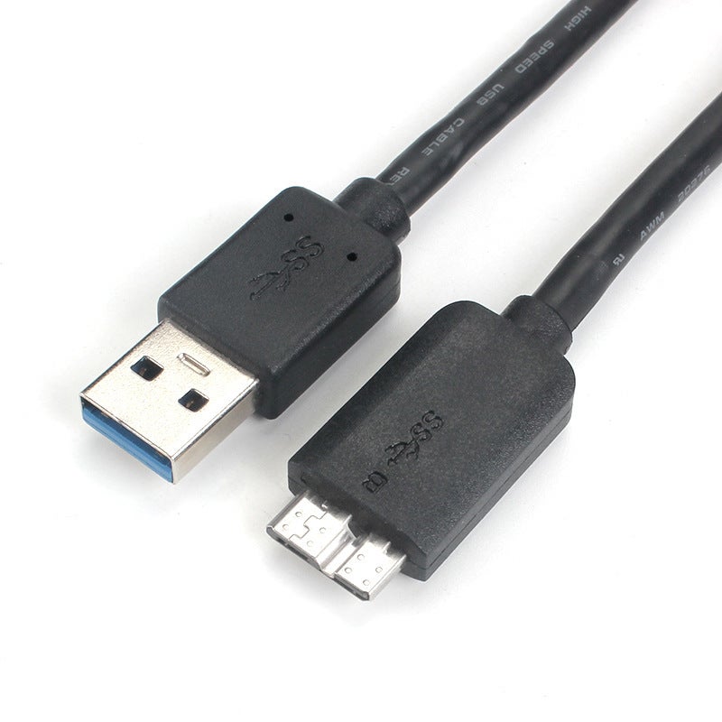 USB 2.0 AM To Micro B Data Cable - Shielded Twisted Pair Design - Up To 5Gbps Data Transfer for Portable Hard Drives - Image 1