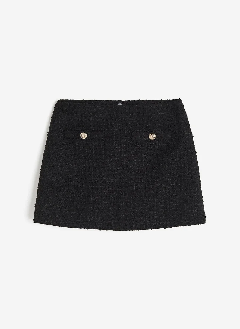 H&M Bouclé Mini Skirt