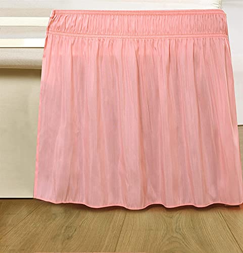 YRM Bedding's Light Pink Bed Skirt Wrap Around 600 Microfiber with Easy Fit with 15 Inch Tailored Drop Shrinkage and Fade Resistant with Microfiber 15 Bed Skirt Double Bed 48 x 72 - Image 5