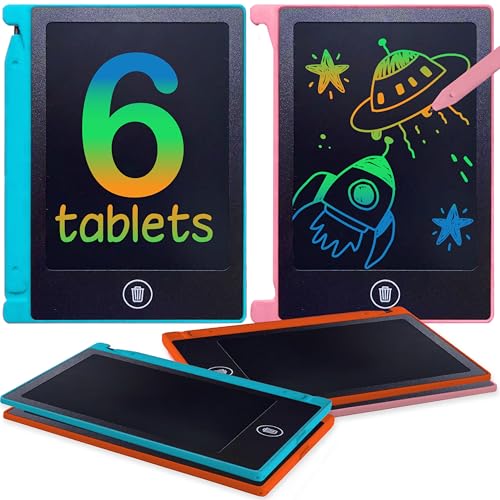 Playtapus Party Favor Mini LCD Writing Tablet for Kids 6 Pack 45 Inch Mini Drawing Board Fun and Educational for Kids that Sketch and Doodle Perfect Goodie Bag and Gift Bag Filler School Prize Or Gift - Image 1