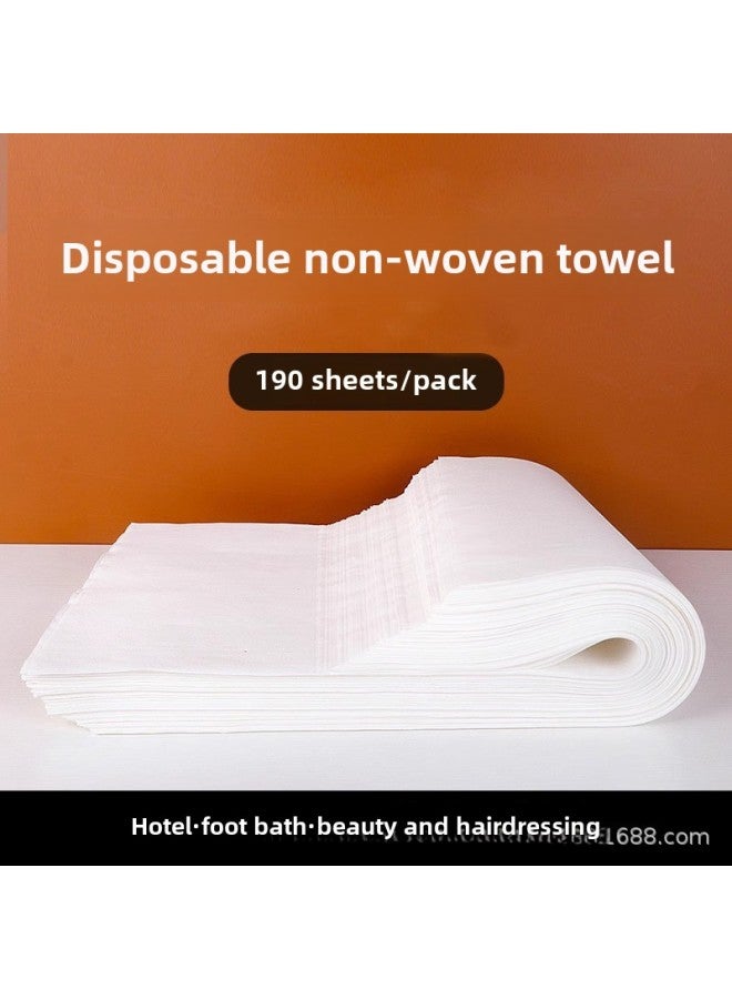منشفة للاستخدام مرة واحدة، حمام للقدم، منشفة للقدم، منشفة للقدم، قماش غير منسوج، صالون تجميل، صالون شعر، باديكير للفنادق، حمام للقدم - اللون: 75 جرامًا من القماش السميك للغاية/نمط لؤلؤي/100 ورقة - Image 2