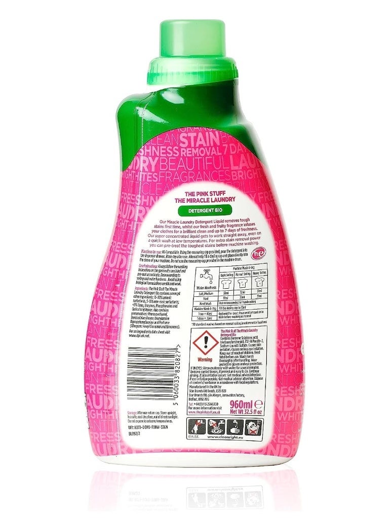 The Pink Stuff Star Drops - Laundry Liquid wash Bio - 960ml - Image 2