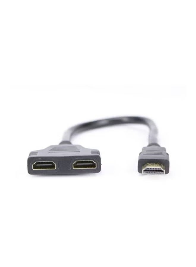TIGER HDMI Male to HDMI Female Splitter Cable | High-Speed 1080P & 4K Compatible Adapter for Dual Display – Durable, Plug & Play HDMI Extender for TV, Monitor, Projector, Gaming Console & Laptop (Black) - Image 3
