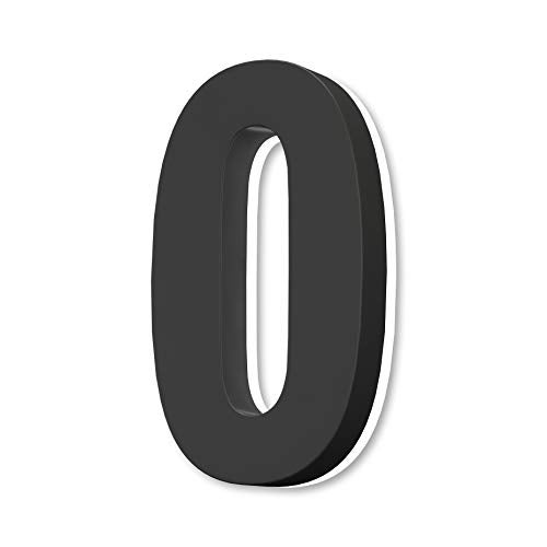 LUXYARD Backlit LED House Numbers 7", Stainless Steel Hand-Polished for House Address Signs, Modern House Numbers 7 Inch,Low-Voltage, Waterproof Corrosion Resistant (7 Inch Black 0) - Image 1