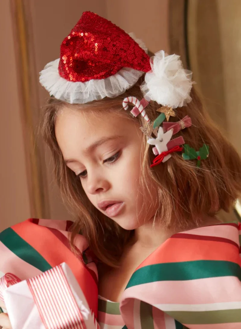 Meri Meri Sequin Santa Hat Hair Clip