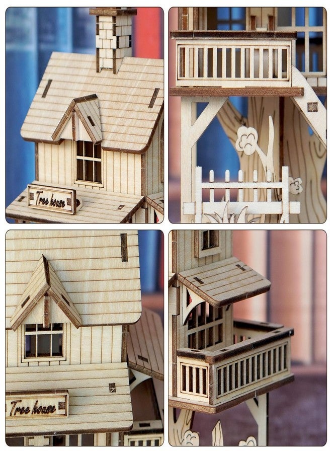 Foyucool 3D Wooden Puzzle for Adults, DIY Creative Treehouse Design Model Kit, Creative Assembly Model Building Kits to Build for Adults, DIY Assembly Puzzle for Christmas Day - Image 4