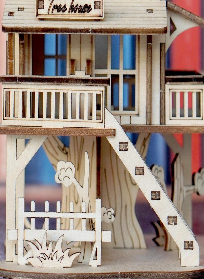 Foyucool 3D Wooden Puzzle for Adults, DIY Creative Treehouse Design Model Kit, Creative Assembly Model Building Kits to Build for Adults, DIY Assembly Puzzle for Christmas Day - Image 3