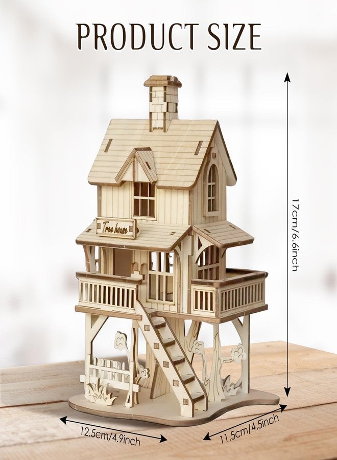 Foyucool 3D Wooden Puzzle for Adults, DIY Creative Treehouse Design Model Kit, Creative Assembly Model Building Kits to Build for Adults, DIY Assembly Puzzle for Christmas Day - Image 2