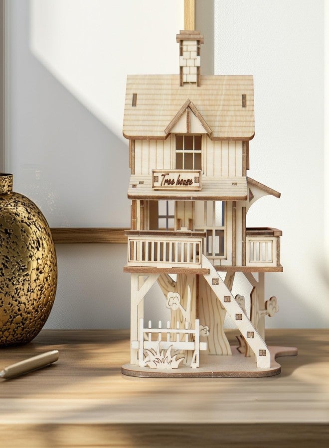 Foyucool 3D Wooden Puzzle for Adults, DIY Creative Treehouse Design Model Kit, Creative Assembly Model Building Kits to Build for Adults, DIY Assembly Puzzle for Christmas Day - Image 5