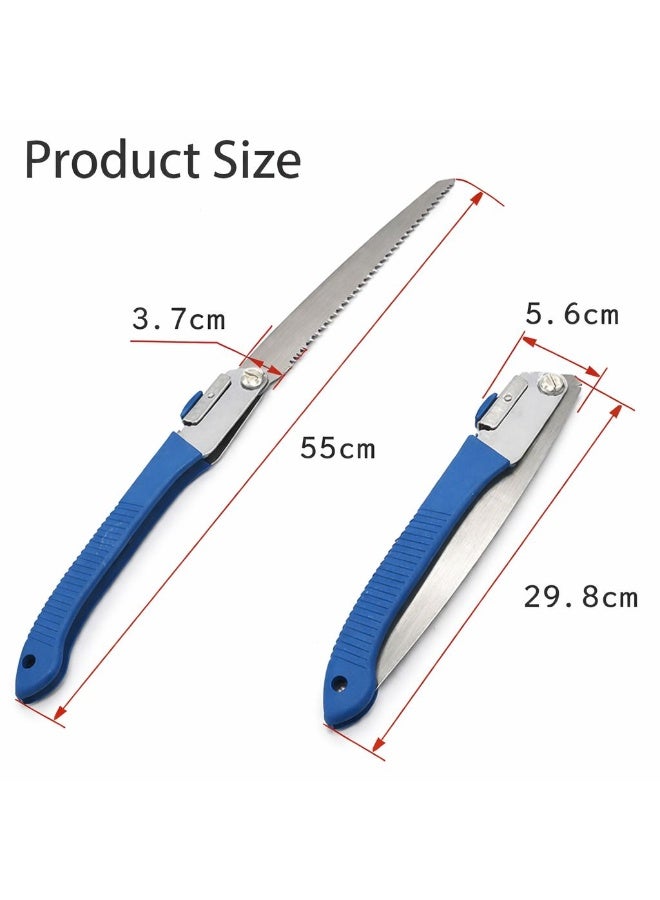 Hand Folding Saw 55cm with Sharp Steel Blade & Compact Design - Perfect for Tree Pruning, Woodworking, Camping, and Outdoor Activities - Image 4