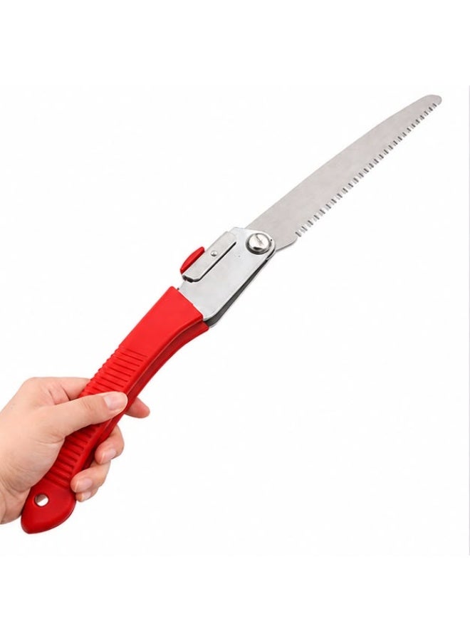 Hand Folding Saw 55cm with Sharp Steel Blade & Compact Design - Perfect for Tree Pruning, Woodworking, Camping, and Outdoor Activities - Image 2