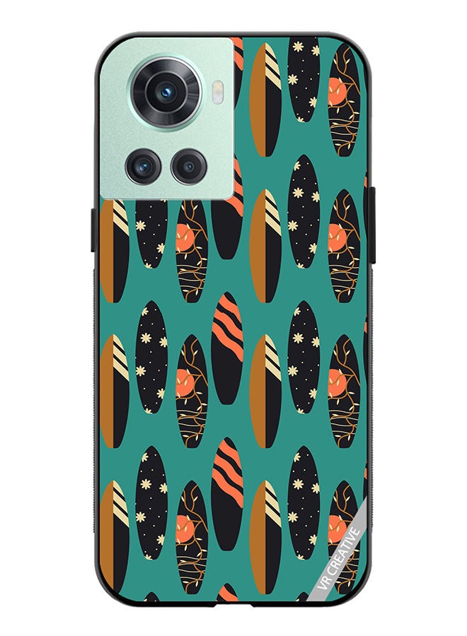 VR CREATIVE Protective Case Cover For OnePlus 10R Pattern With Surfboards Design Multicolour - Image 1