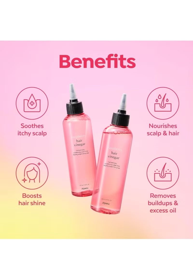 A'Pieu Raspberry Scalp Vinegar Hair Rinse | 200 ml - Image 5