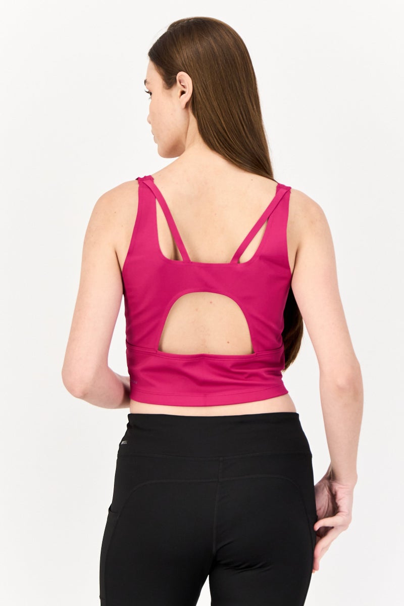 PUMA Women Sportswear Fit Brand Logo Training Sport Bra, Magenta - Image 3