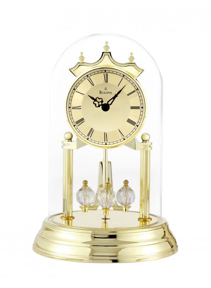 Bulova B8818 Tristan I Clock, Brass Finish - Image 4
