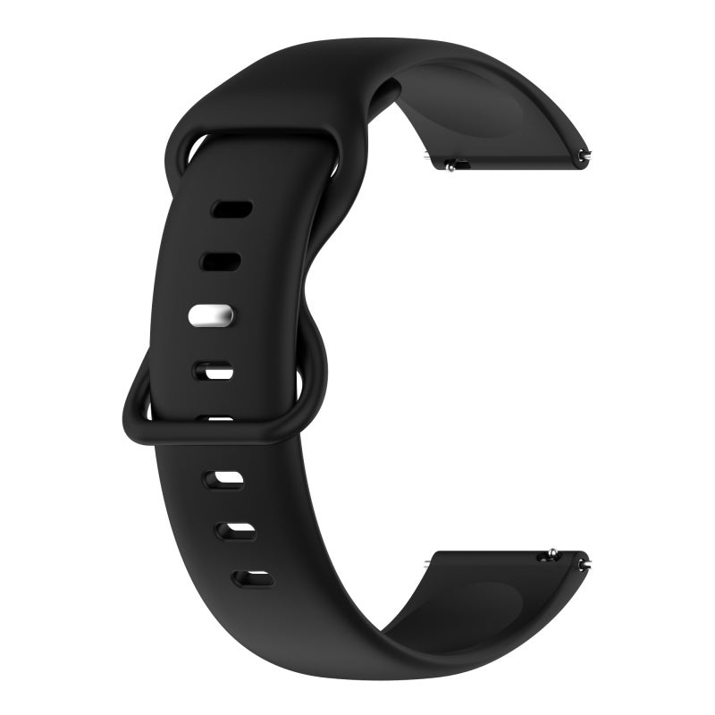 S-TOP For Garmin Forerunner 245 20mm Solid Color Silicone Watch Band(Black) - Image 1