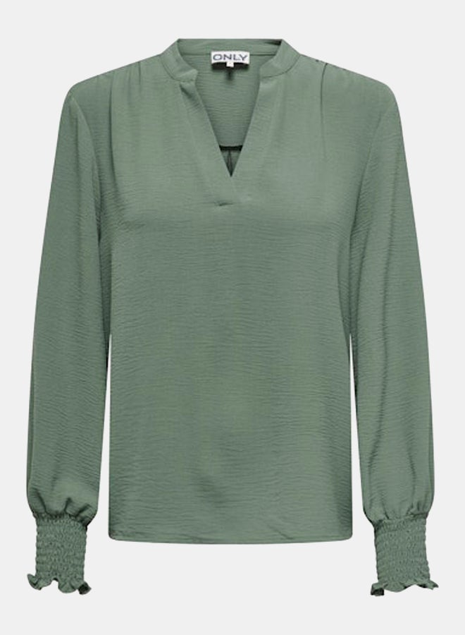 ONLY Women V-Neck Long Sleeve Woven Top - Image 4