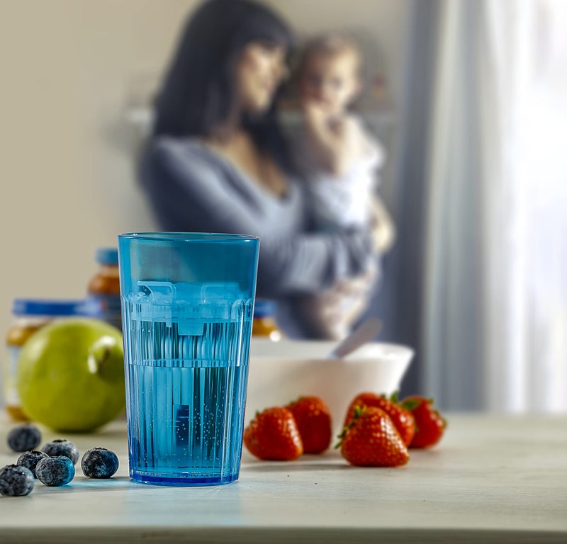Reflo Smart Cup (Blue 2-Pack) Open Training Cup, Toddler Cup, No Suction 6oz, 360 Control-Flow, USA MADE Premium High-Impact Plastic - Image 3