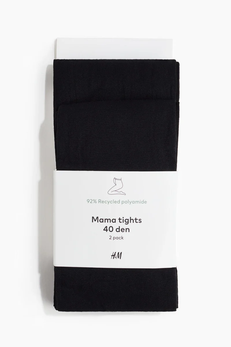 H&M MAMA 2-pack tights 40 denier