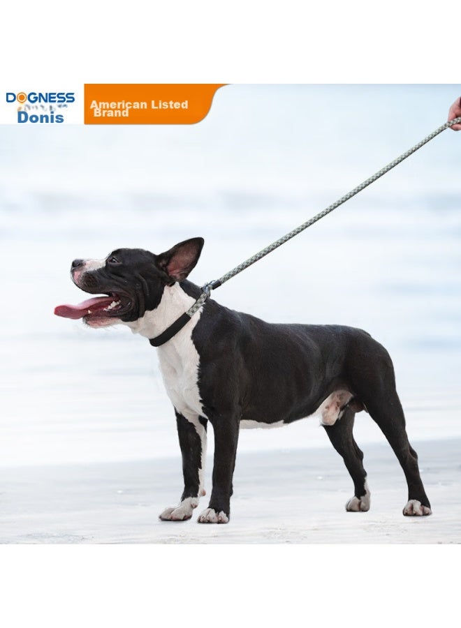 دوغنس Dogness طوق كلب مقود P-chain حبل المشي للكلاب المتوسطة والكبيرة، Corgi، Labrador، German Shepherd، Samoyed، Gray، المقاس L - Image 3