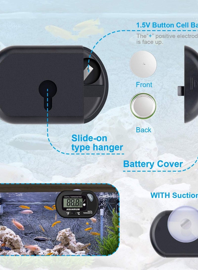 Excefore 2-Pack Aquarium Thermometer, Fish Tank Thermometer with 3.3ft Cord, Fahrenheit/Celsius(℉/℃), Ideal for Vehicle, Reptile Terrarium, Fish Tank, and Refrigerator. - Image 2